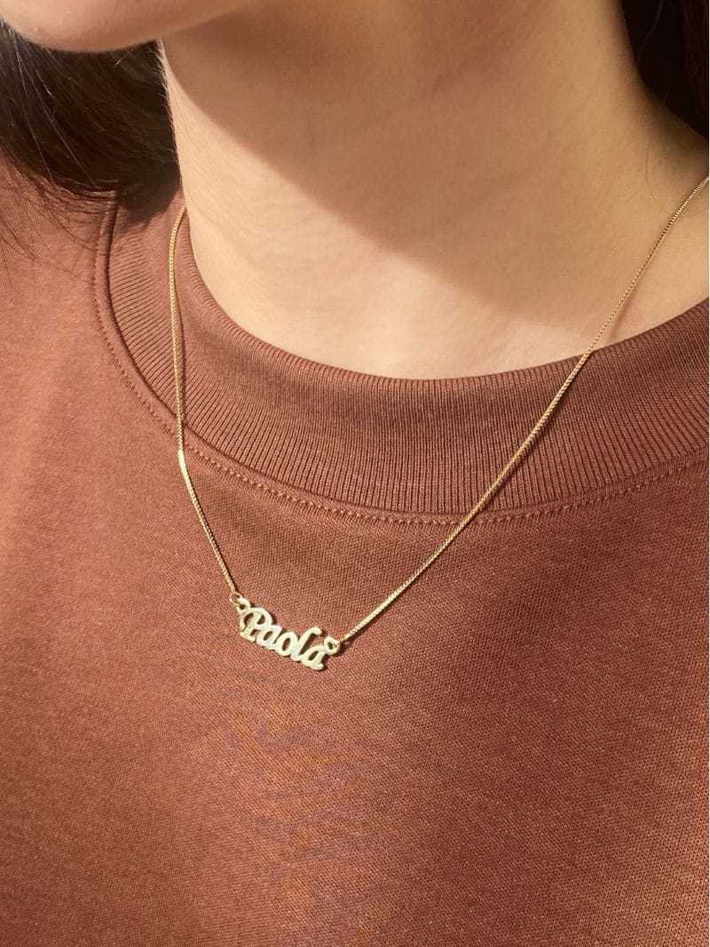 Colar Nome Personalizado Ouro 18k