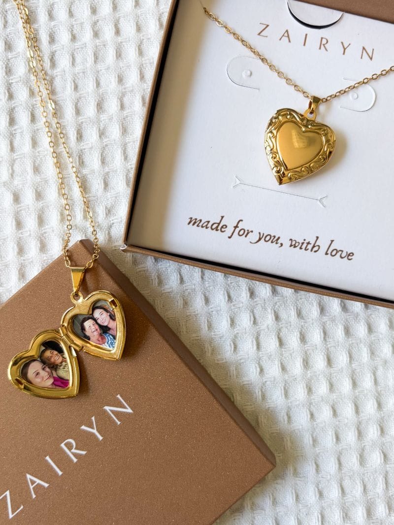 Relicário Coração Moldura Ouro 18k