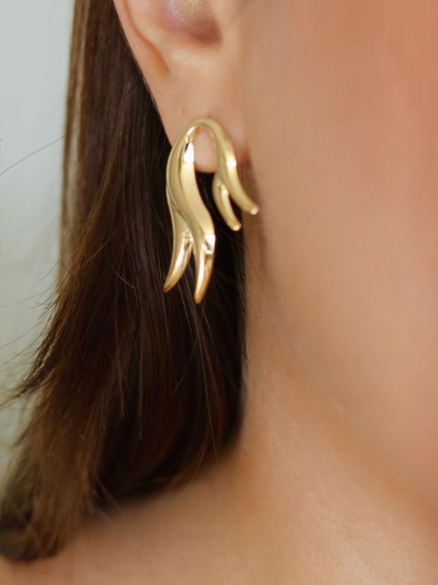 Brinco Pontas Ouro 18k